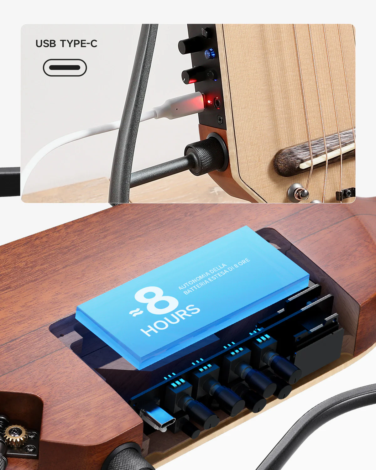 Donner HUSH I PRO Chitarra da viaggio - Image 15