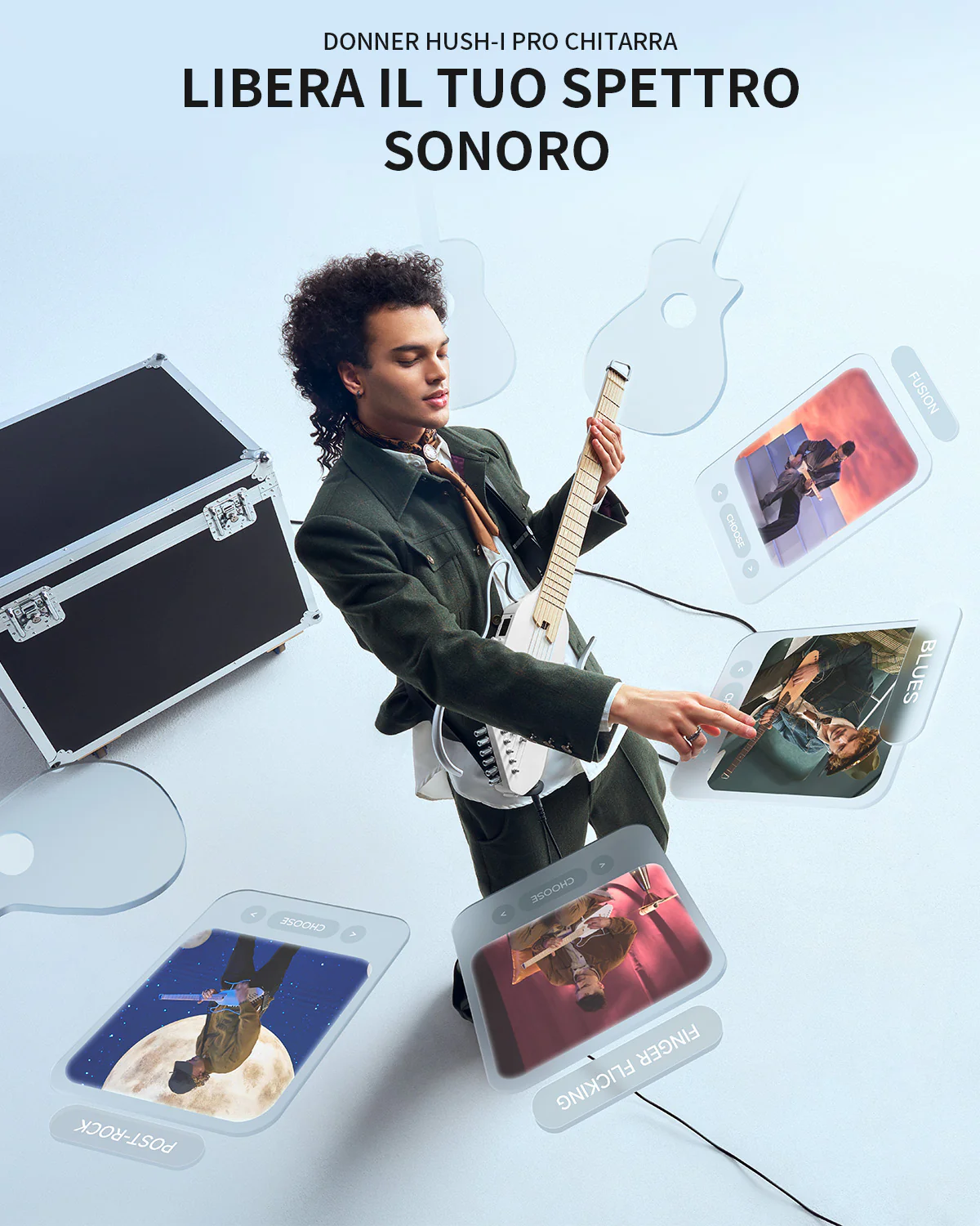 Donner HUSH I PRO Chitarra da viaggio - Image 19