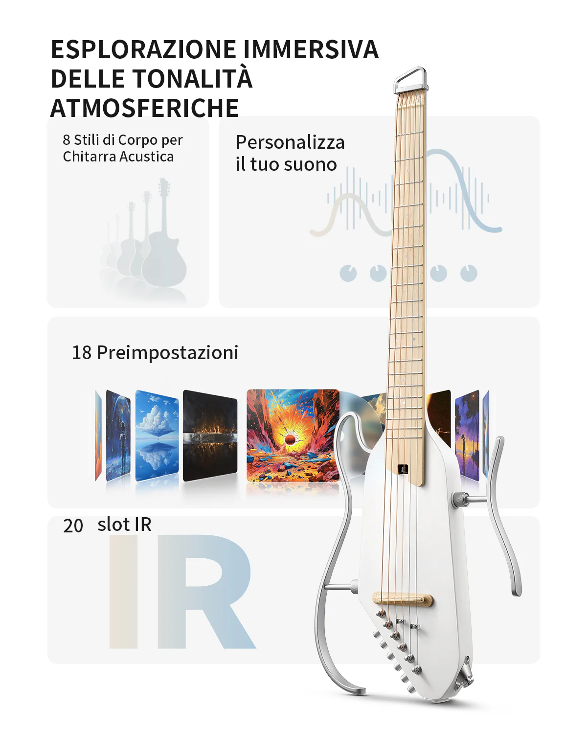 Donner HUSH I PRO Chitarra da viaggio - Image 22
