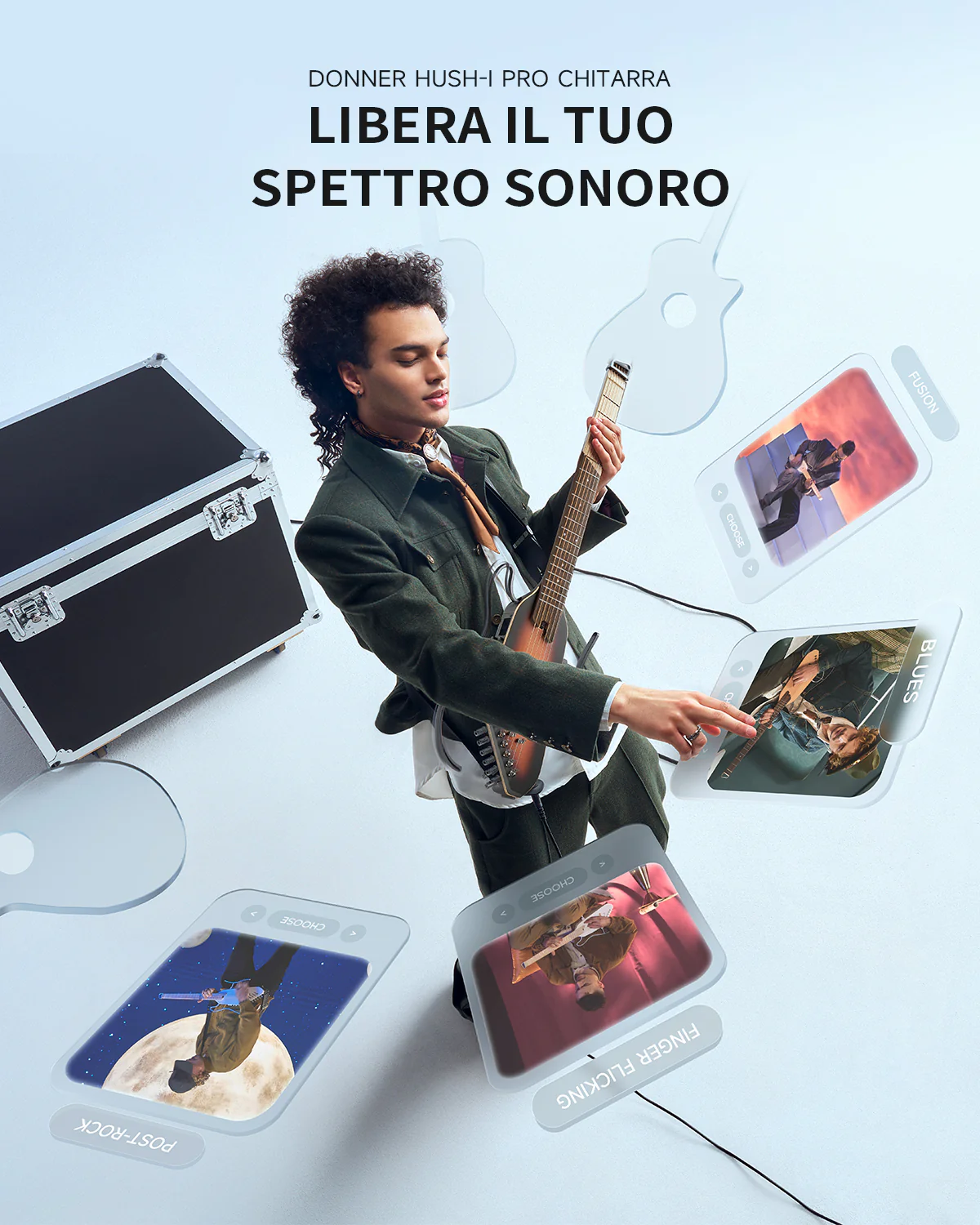 Donner HUSH I PRO Chitarra da viaggio - Image 27