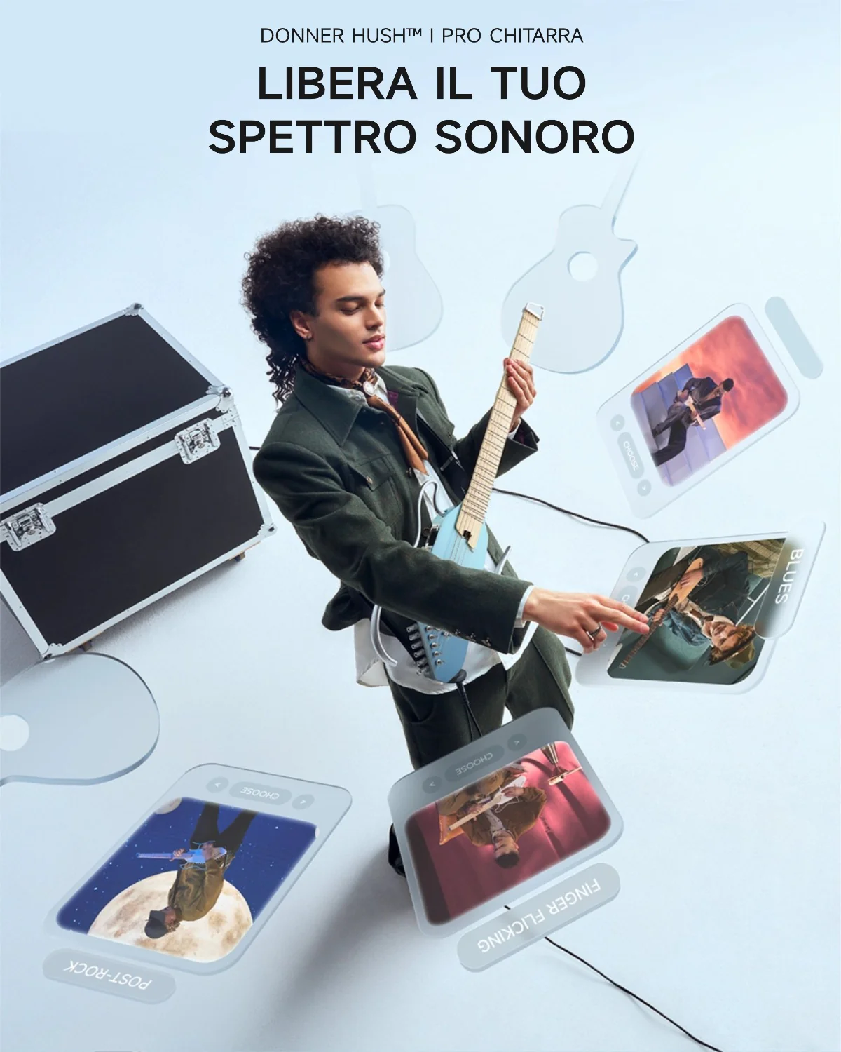 Donner HUSH I PRO Chitarra da viaggio - Image 47