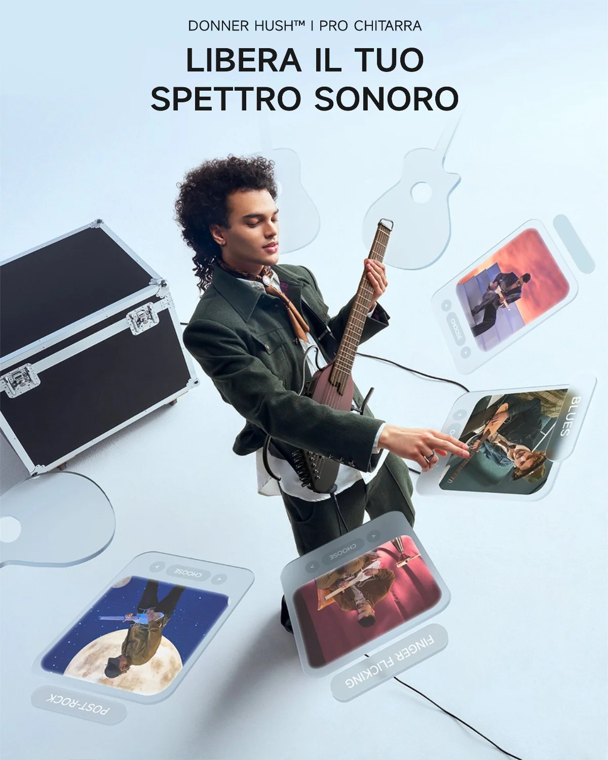 Donner HUSH I PRO Chitarra da viaggio - Image 57