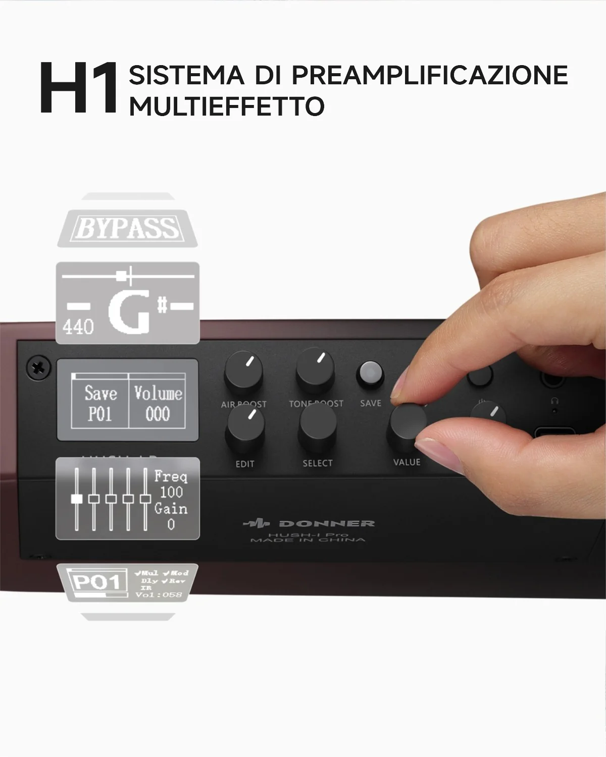 Donner HUSH I PRO Chitarra da viaggio - Image 61