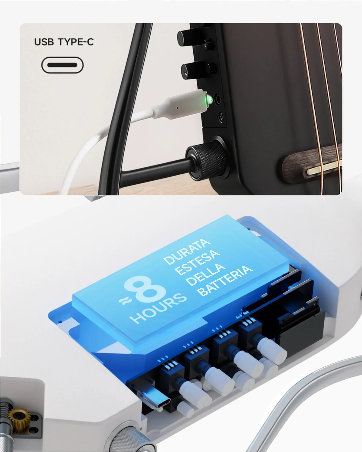 Donner HUSH I PRO Chitarra da viaggio - Image 62
