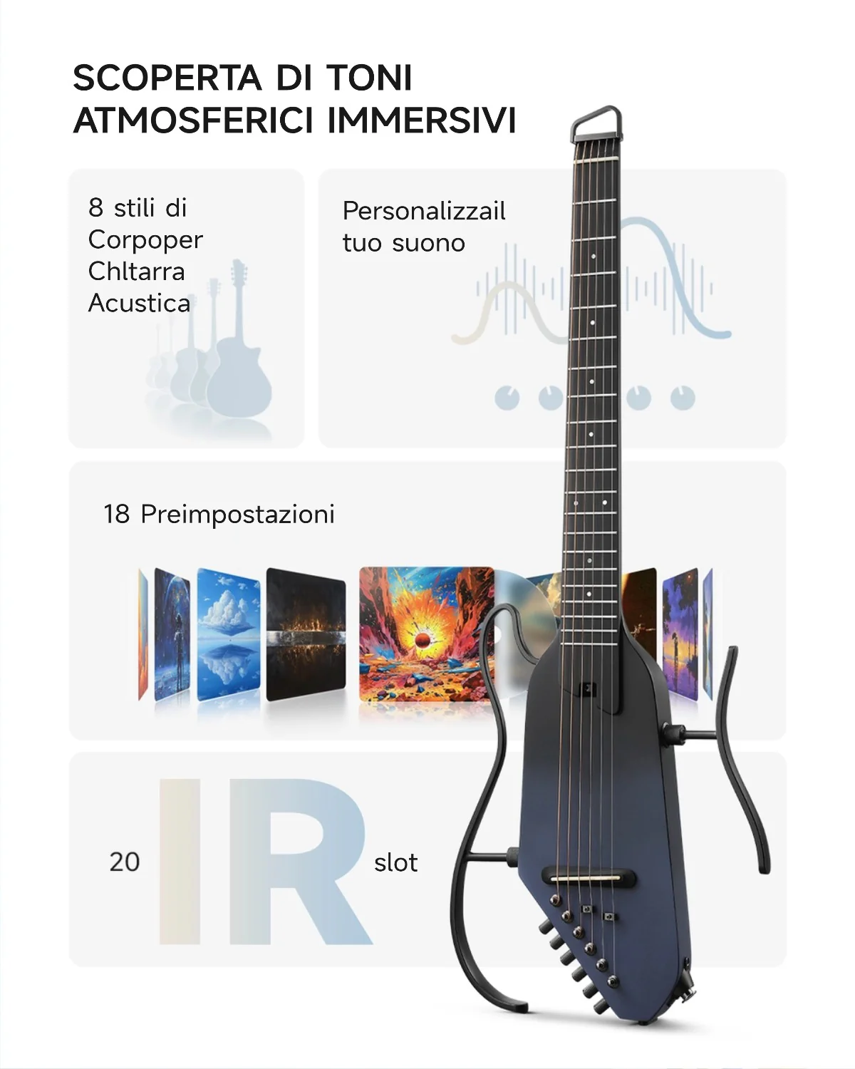 Donner HUSH I PRO Chitarra da viaggio - Image 71