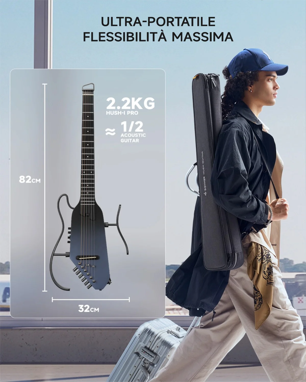 Donner HUSH I PRO Chitarra da viaggio - Image 72