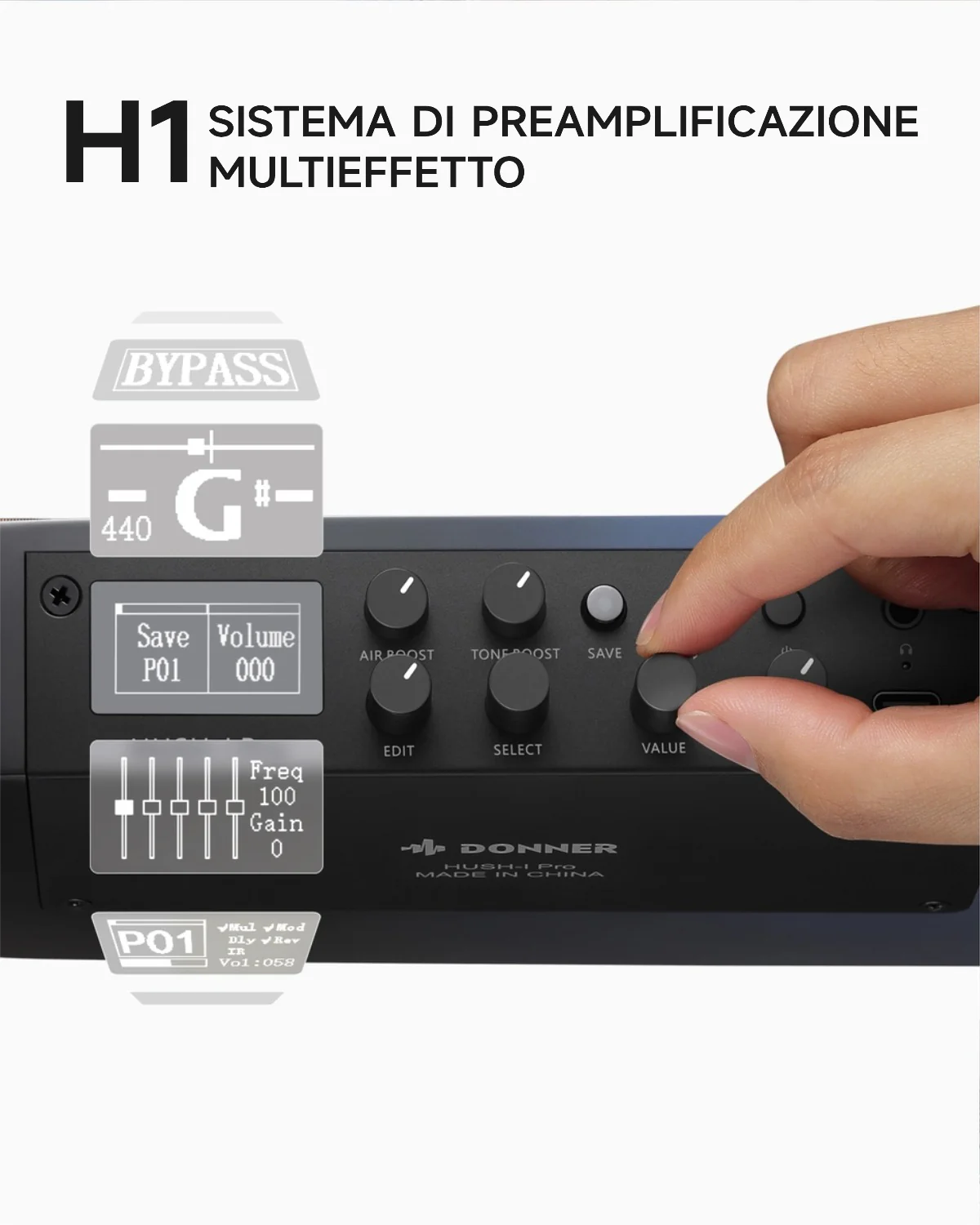 Donner HUSH I PRO Chitarra da viaggio - Image 74
