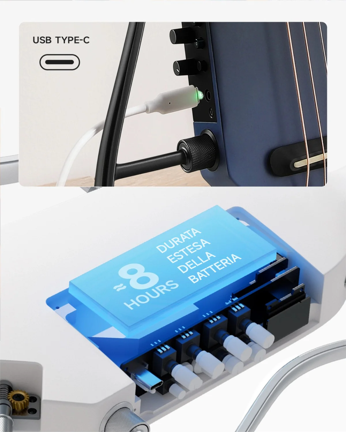 Donner HUSH I PRO Chitarra da viaggio - Image 75