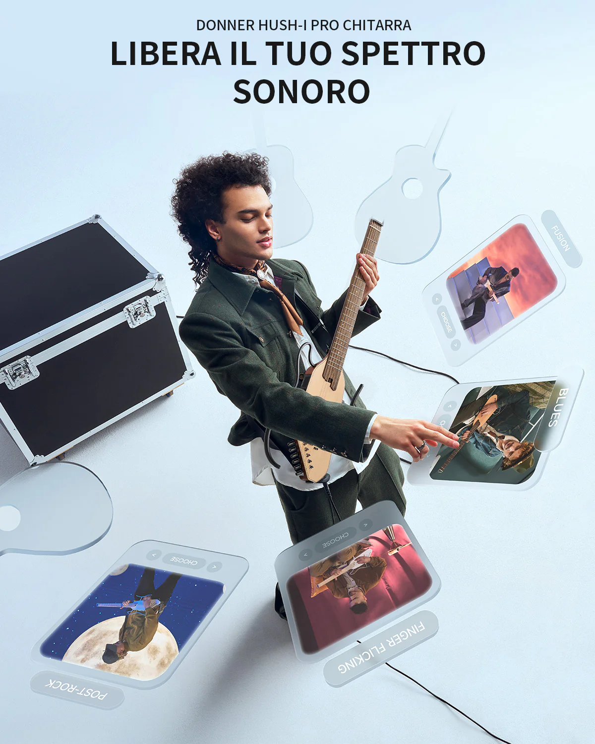 Donner HUSH I PRO Chitarra da viaggio - Image 12