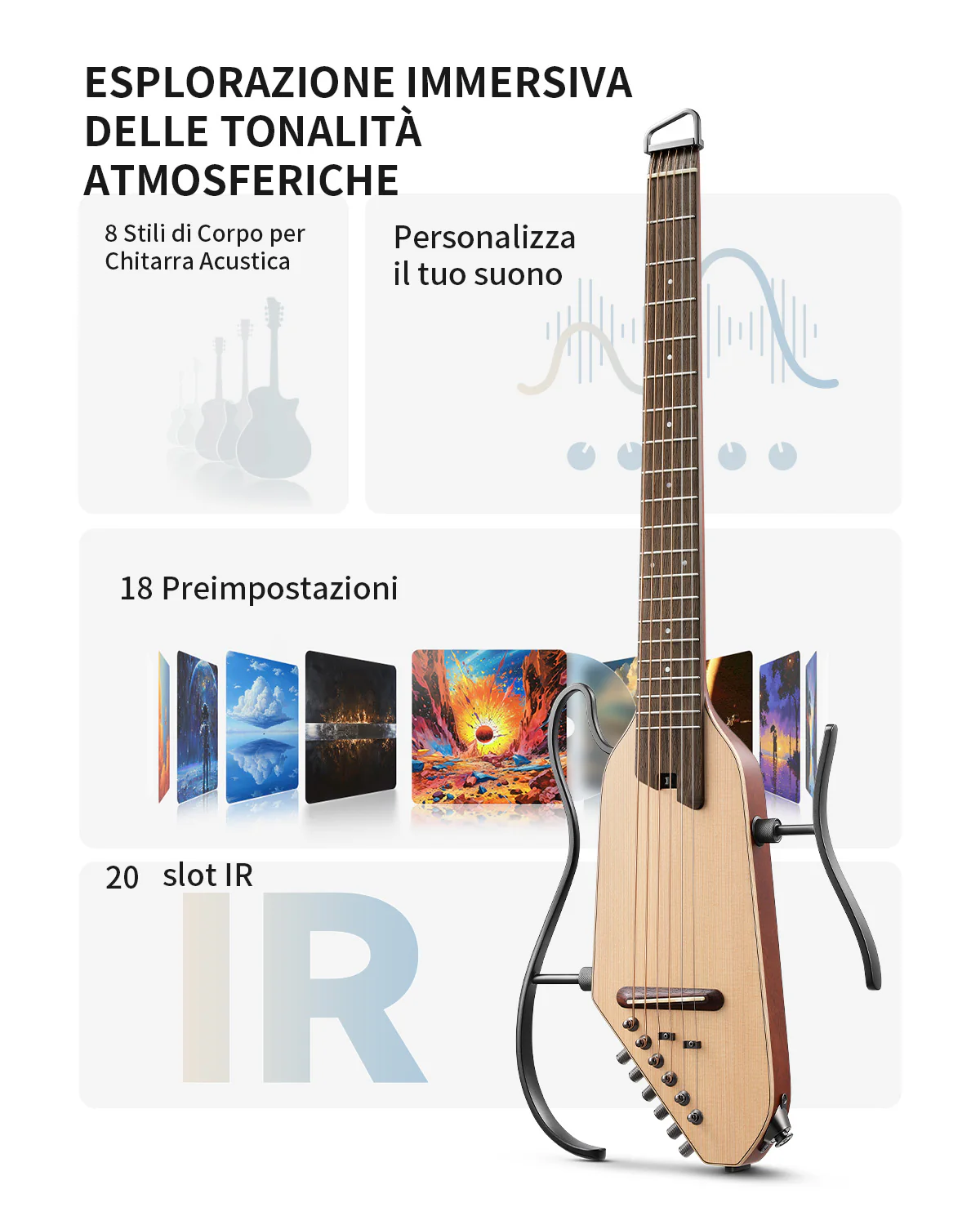 Donner HUSH I PRO Chitarra da viaggio - Image 13