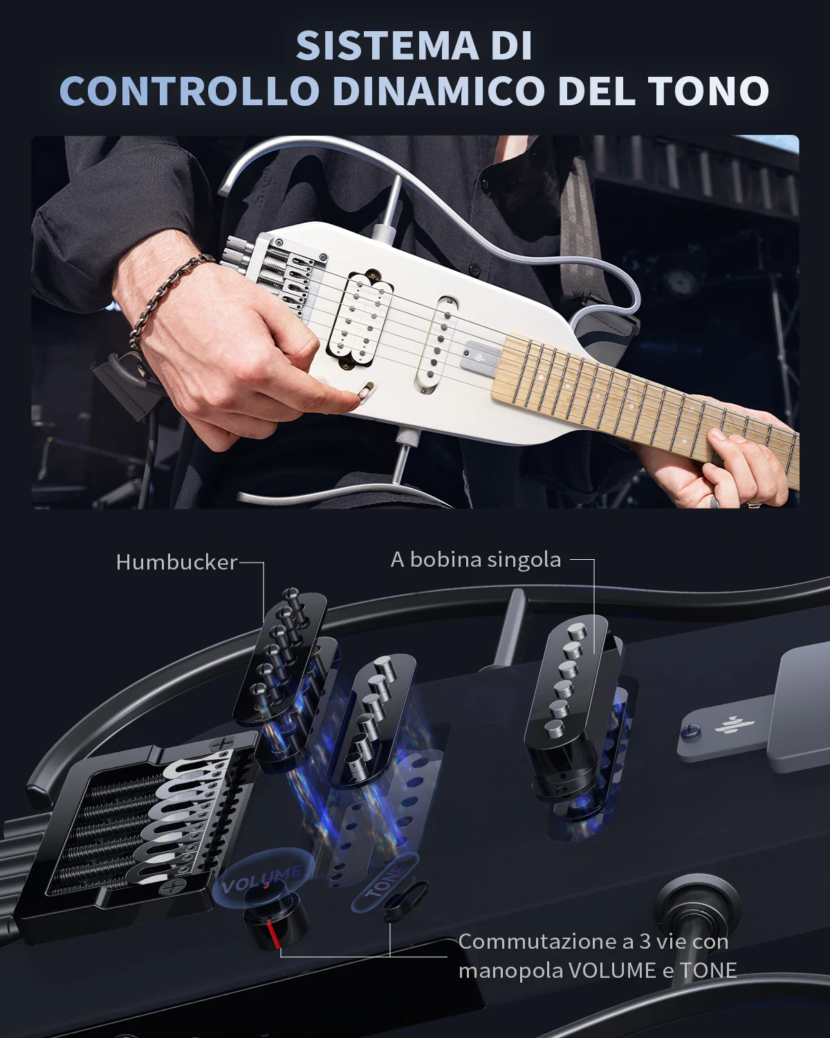 Donner HUSH X Chitarra elettrica da viaggio ultraleggera senza testa - Image 24