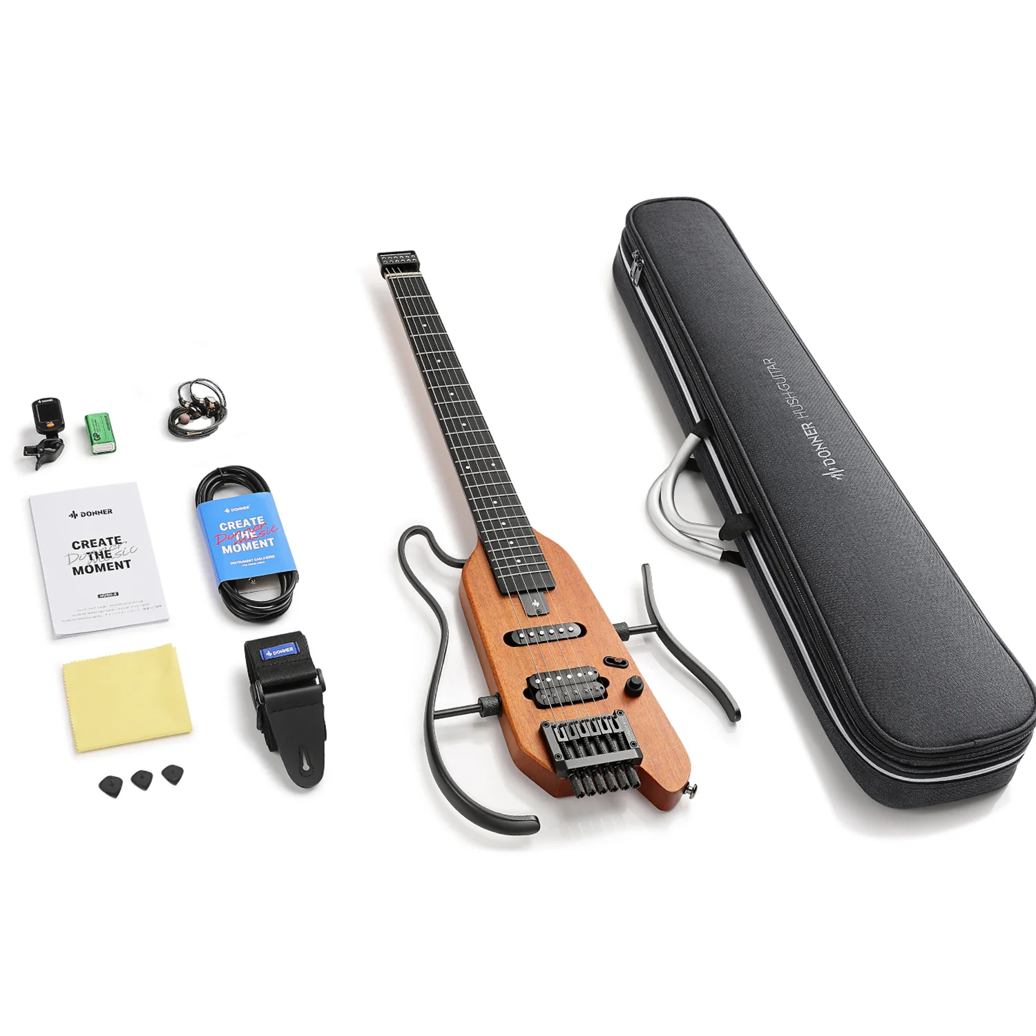 Donner HUSH X Chitarra elettrica da viaggio ultraleggera senza testa - Image 52