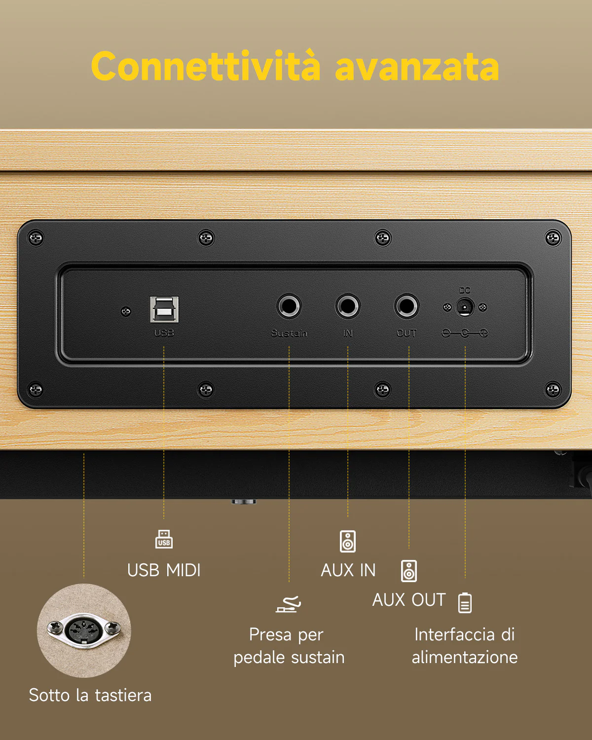 【Scatola aperta】Donner OURA™ R300 Pianoforte digitalein stile casalingo - Image 12