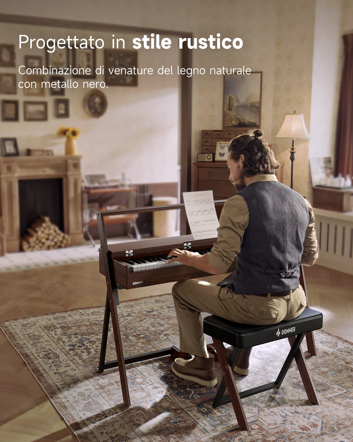 【Scatola aperta】Donner OURA™ R300 Pianoforte digitalein stile casalingo - Image 16