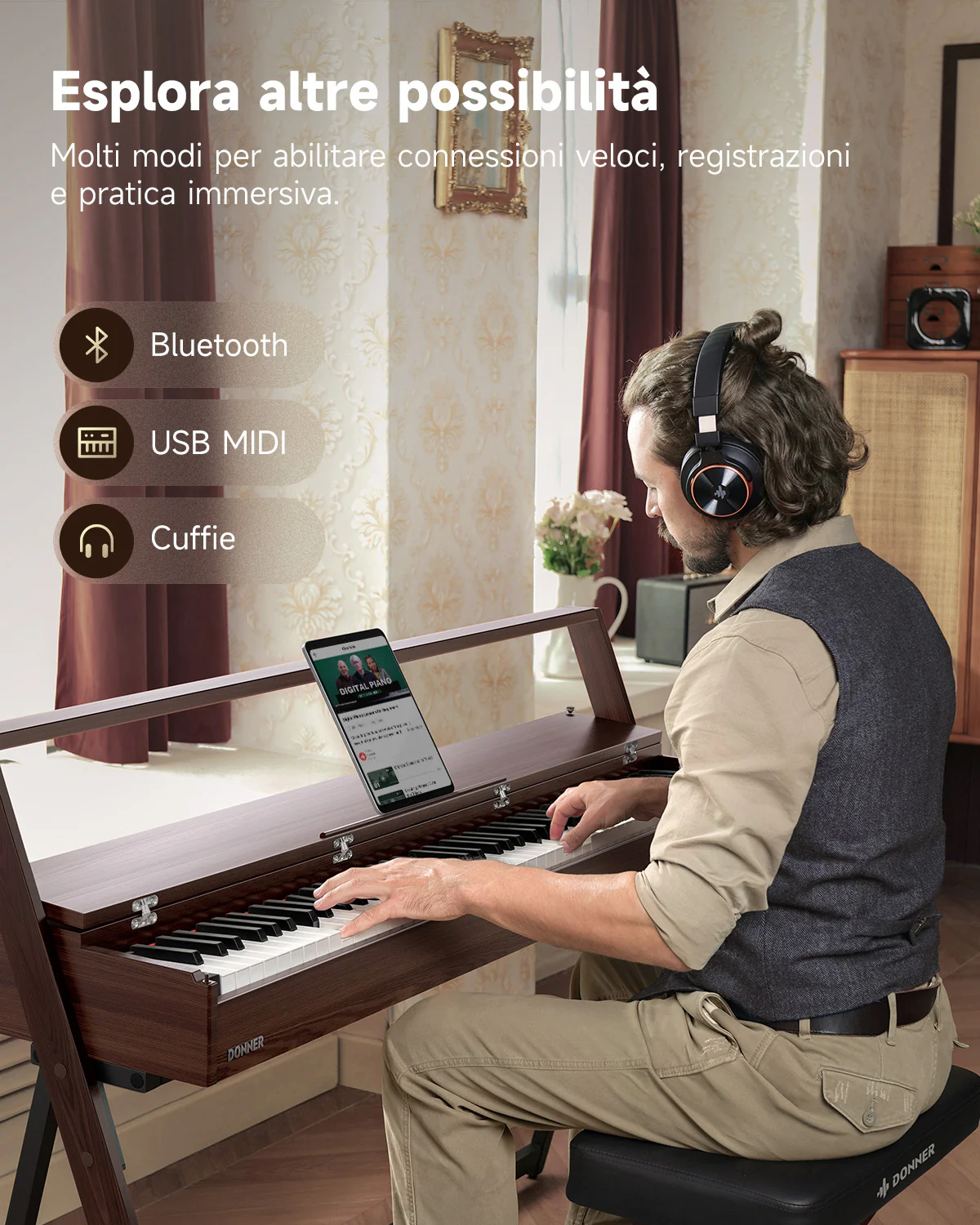 【Scatola aperta】Donner OURA™ R300 Pianoforte digitalein stile casalingo - Image 19