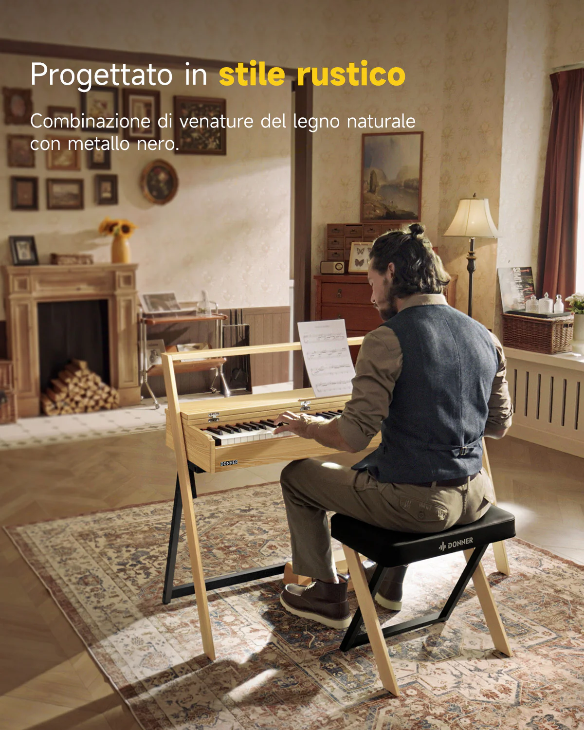 【Scatola aperta】Donner OURA™ R300 Pianoforte digitalein stile casalingo - Image 8