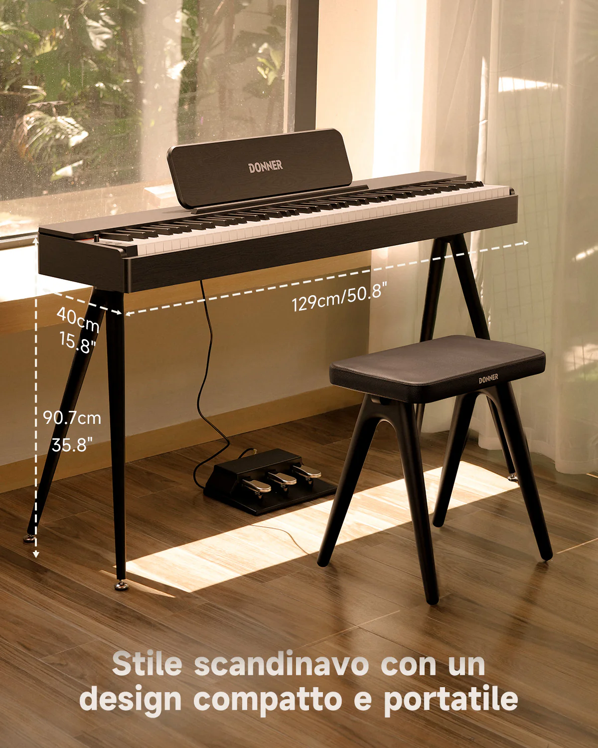 【Scatola aperta】Donner OURA™ S100 Pianoforte digitalein stile casalingo - Image 8