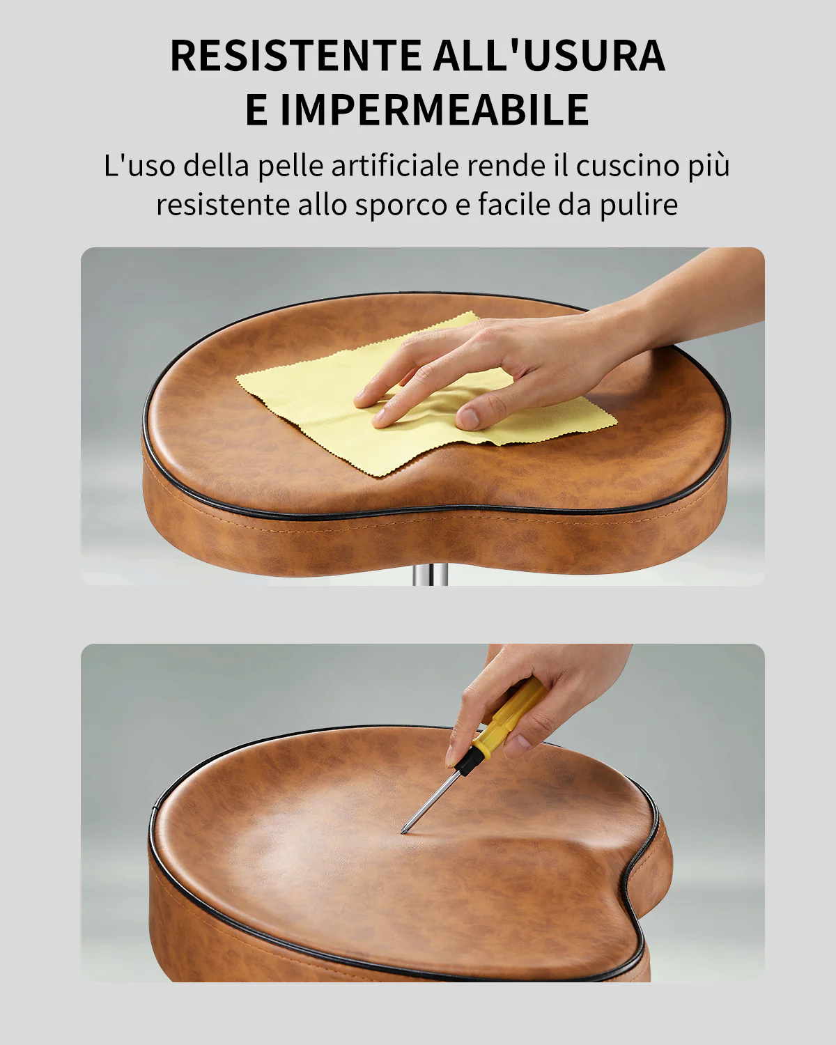 Sgabello per batteria Donner DT-50 marrone sottile - Image 8