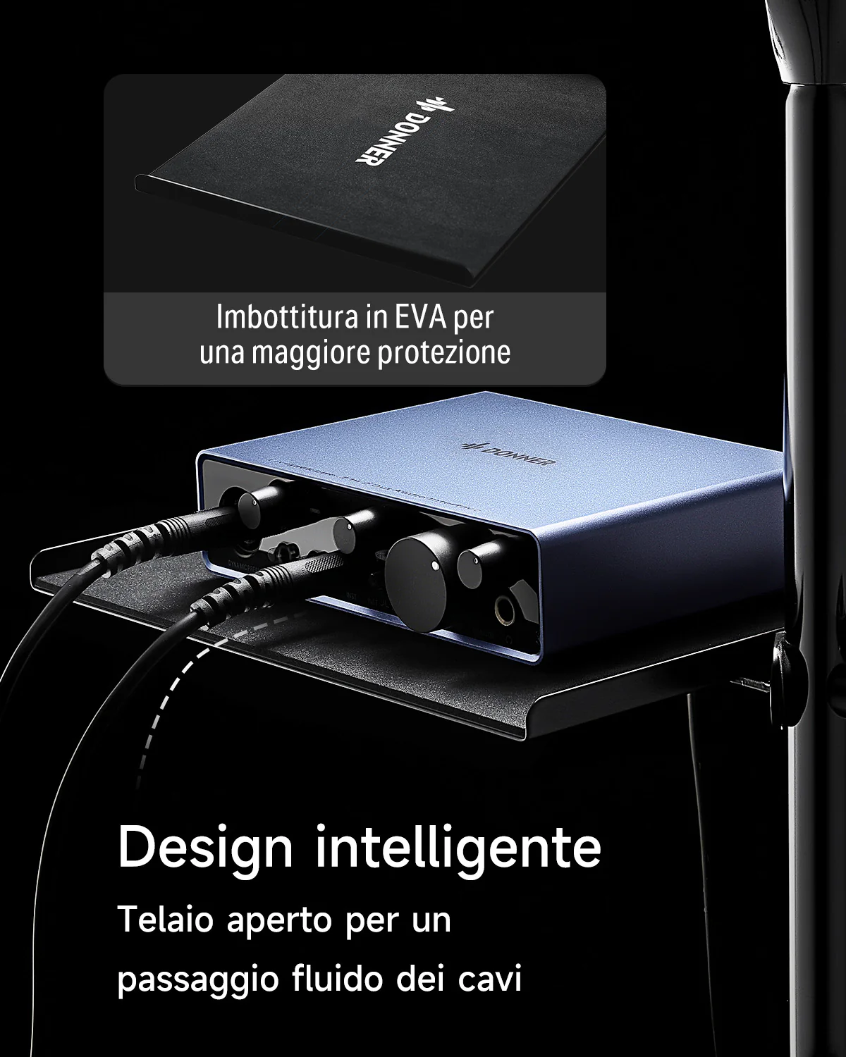 DONNER Vassoio Accessorio per Batteria Elettronica - Porta Telefoni e Tablet - Image 6